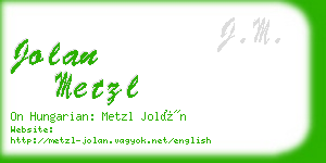 jolan metzl business card